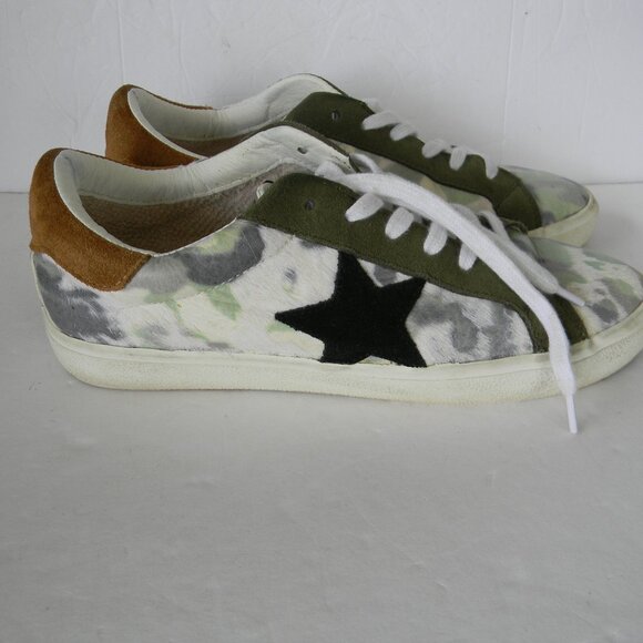 VINTAGE HAVANA REPEAT MULTI-MADNESS TIE DYE LEATHER/HAIR CALF SNEAKERS SZ 9 - Picture 2 of 10